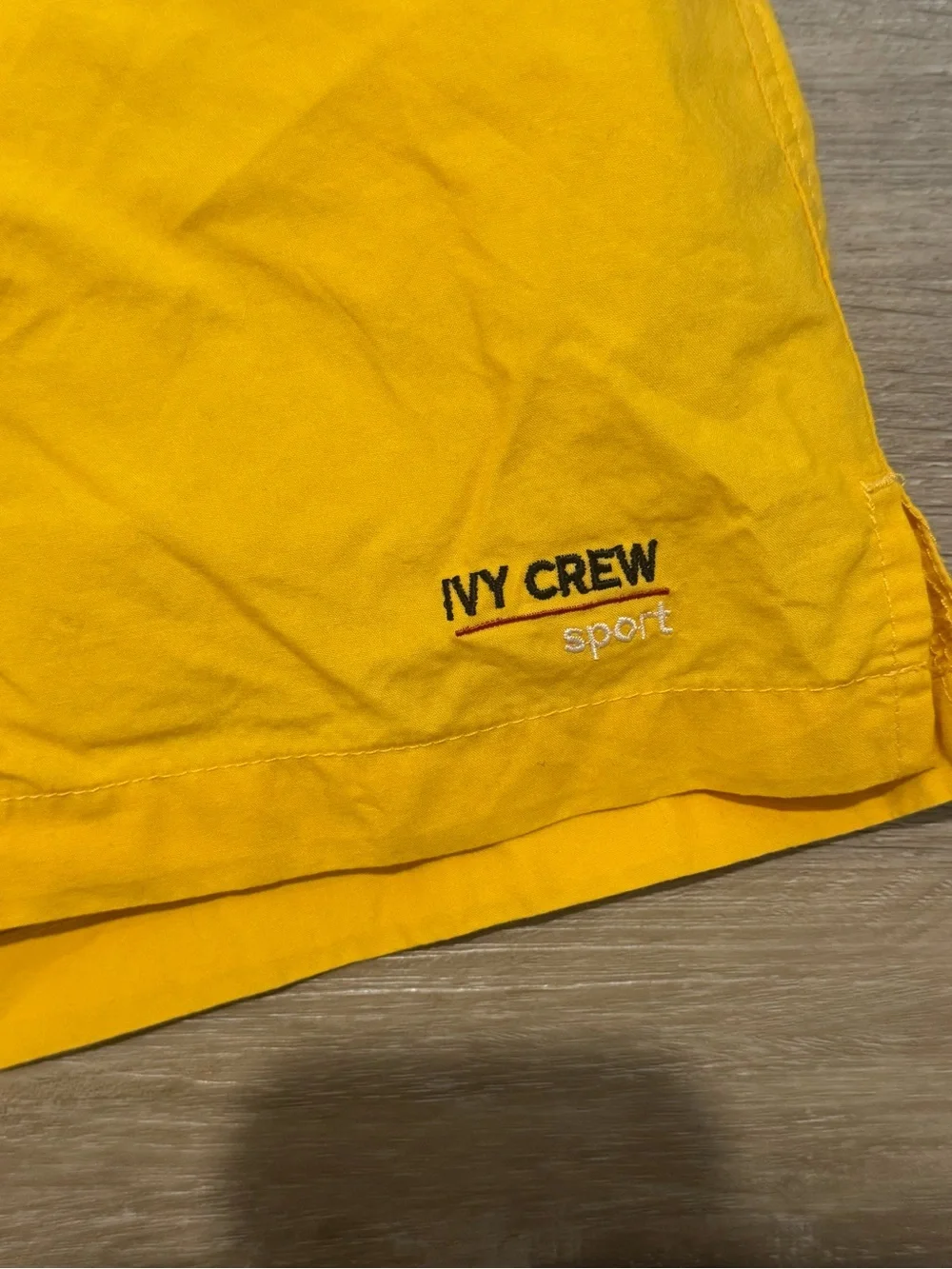 Men’s Ivy Crew Yellow Swim Trunks with Netting